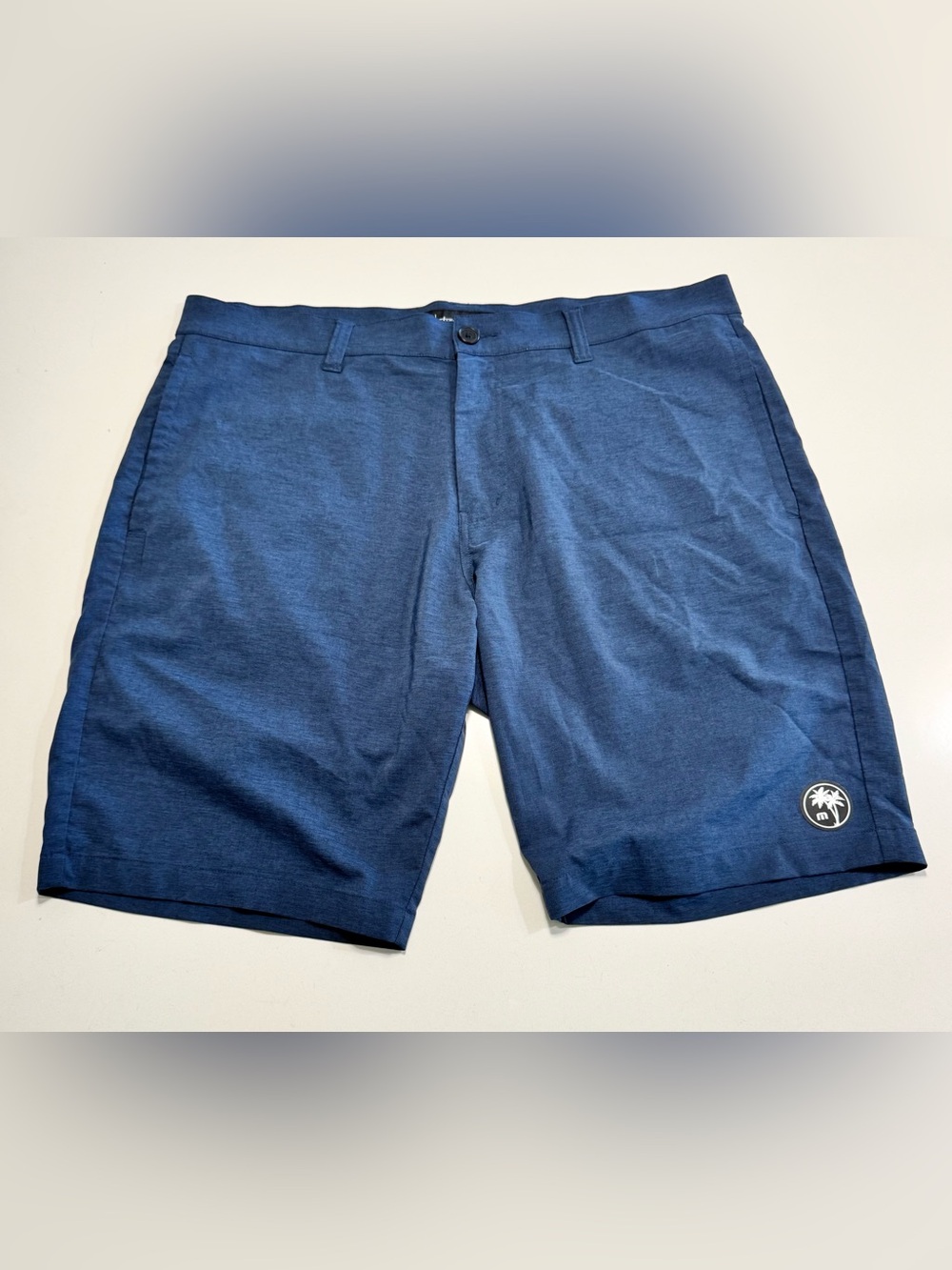 Travis Mathew Golf Shorts Mens 38 Navy Blue Performance